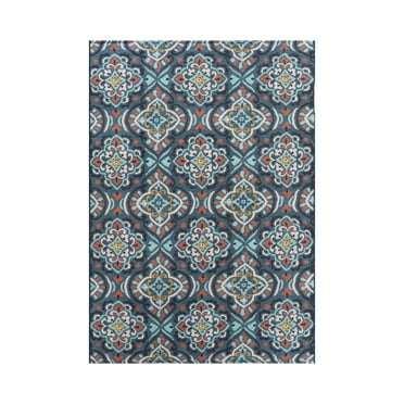 Better Homes & Gardens 5' x 7' Blue Medallion Outdoor Rug