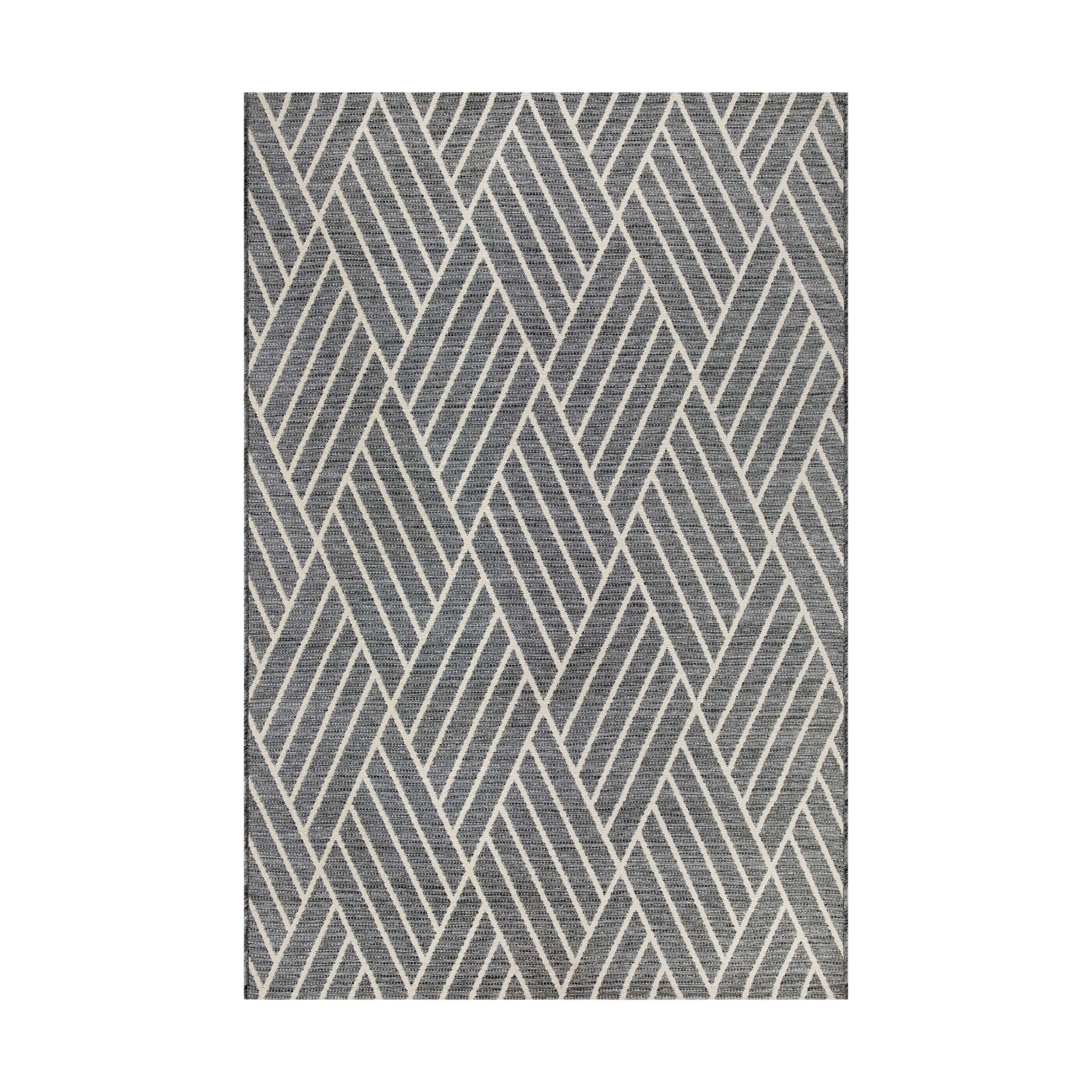 Better Homes & Gardens 5' x 7' Charcoal Diamond Outdoor Rug