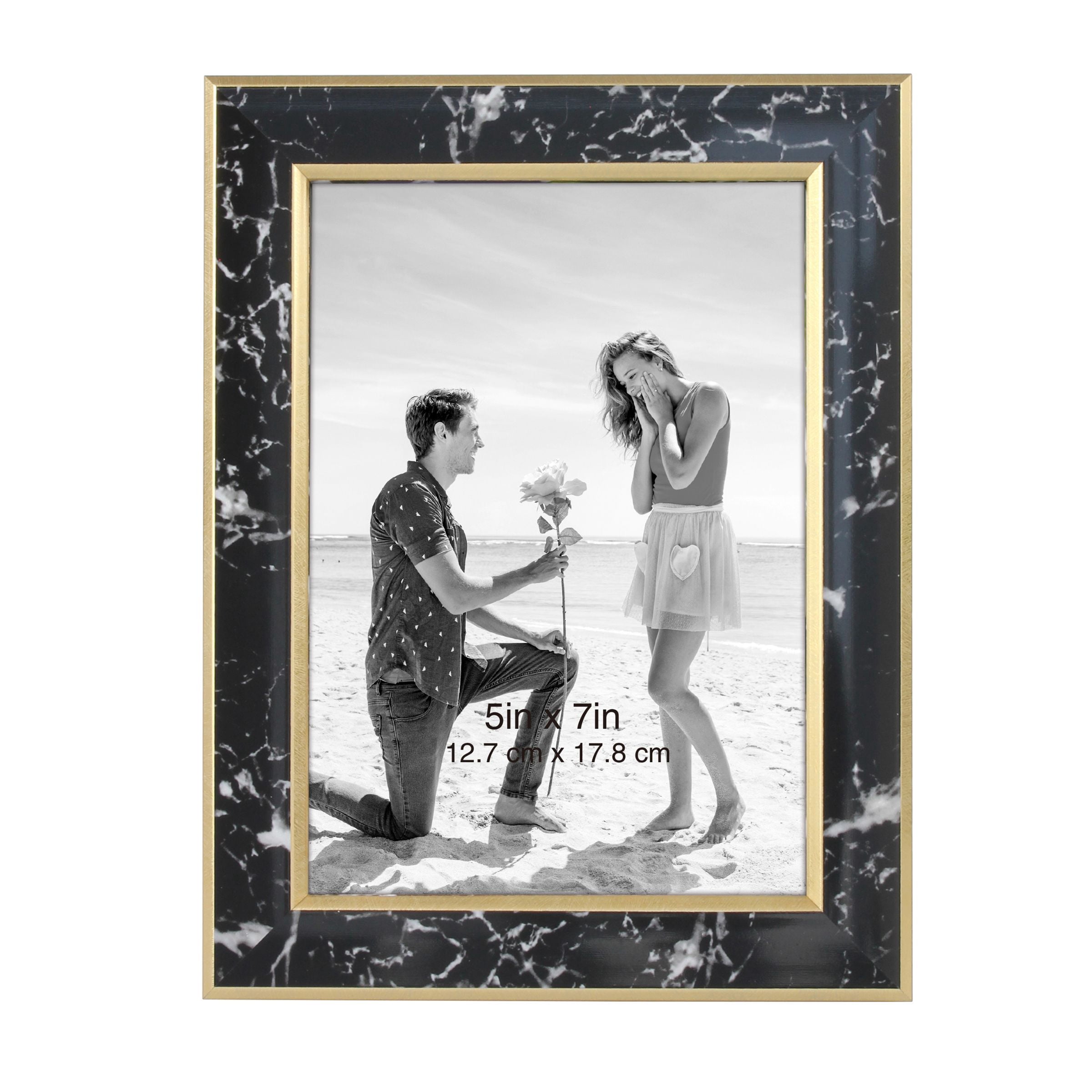 Better Homes & Gardens 5 x 7 Rectangle Plastic Picture Frame, Black