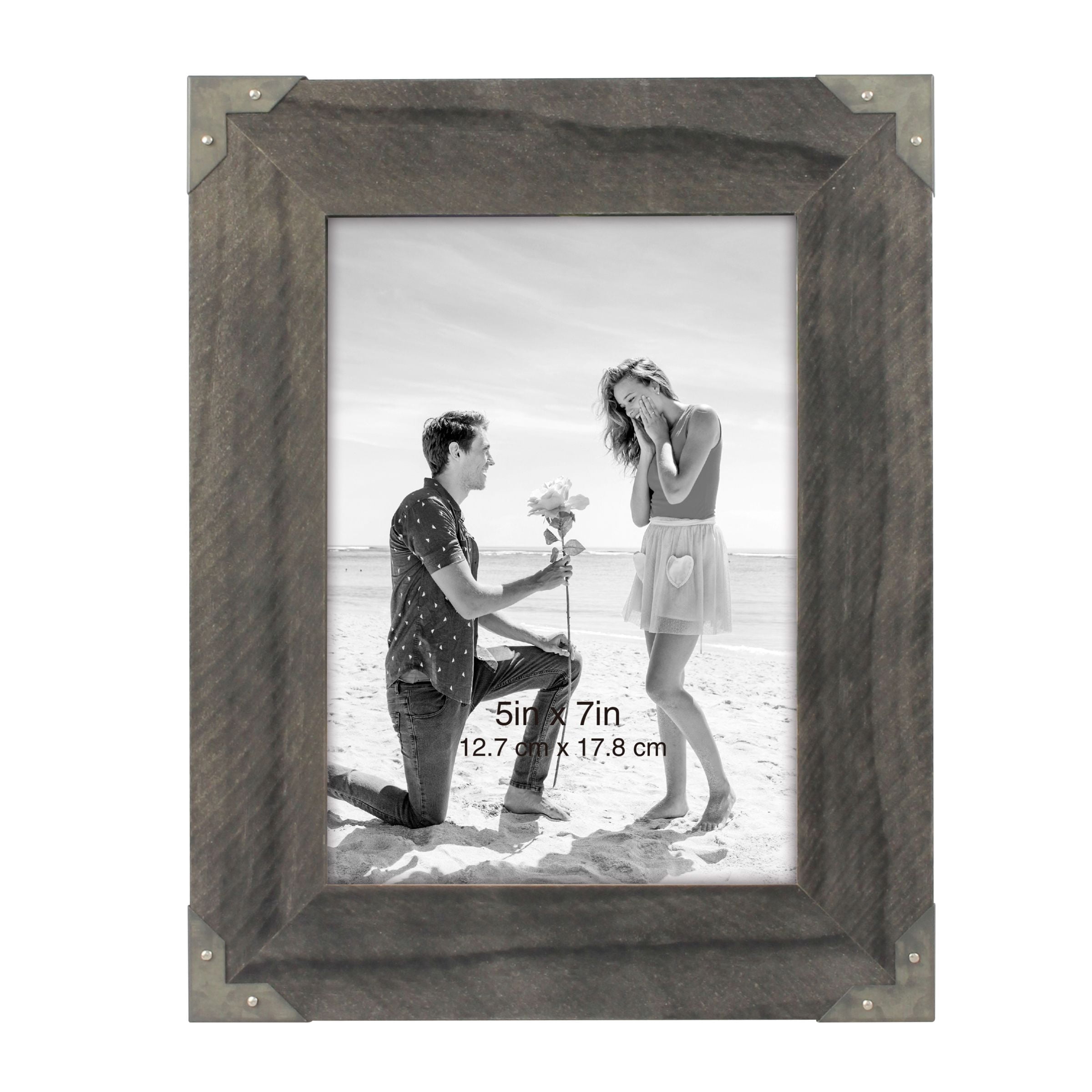 Better Homes & Gardens 5" x 7" Rectangle Wood Tabletop Single Picture Frame, Brown