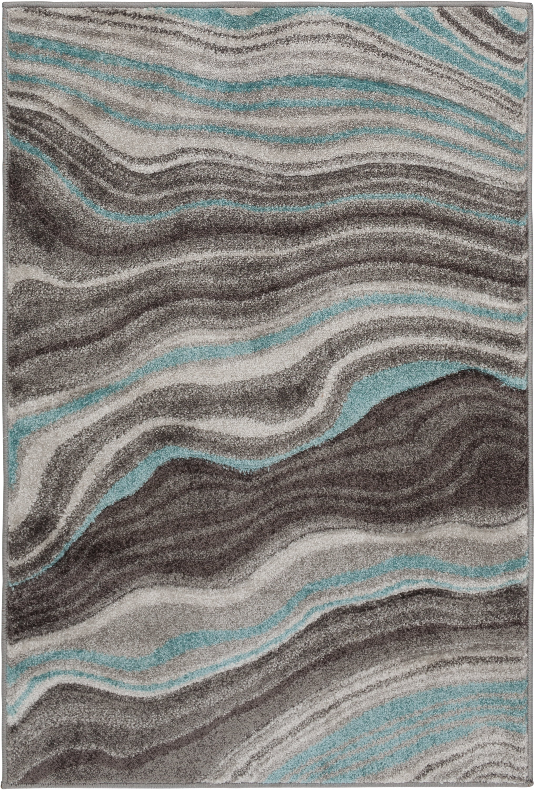 Better Homes & Gardens 5' x 7' Waves Teal Indoor Area Rug