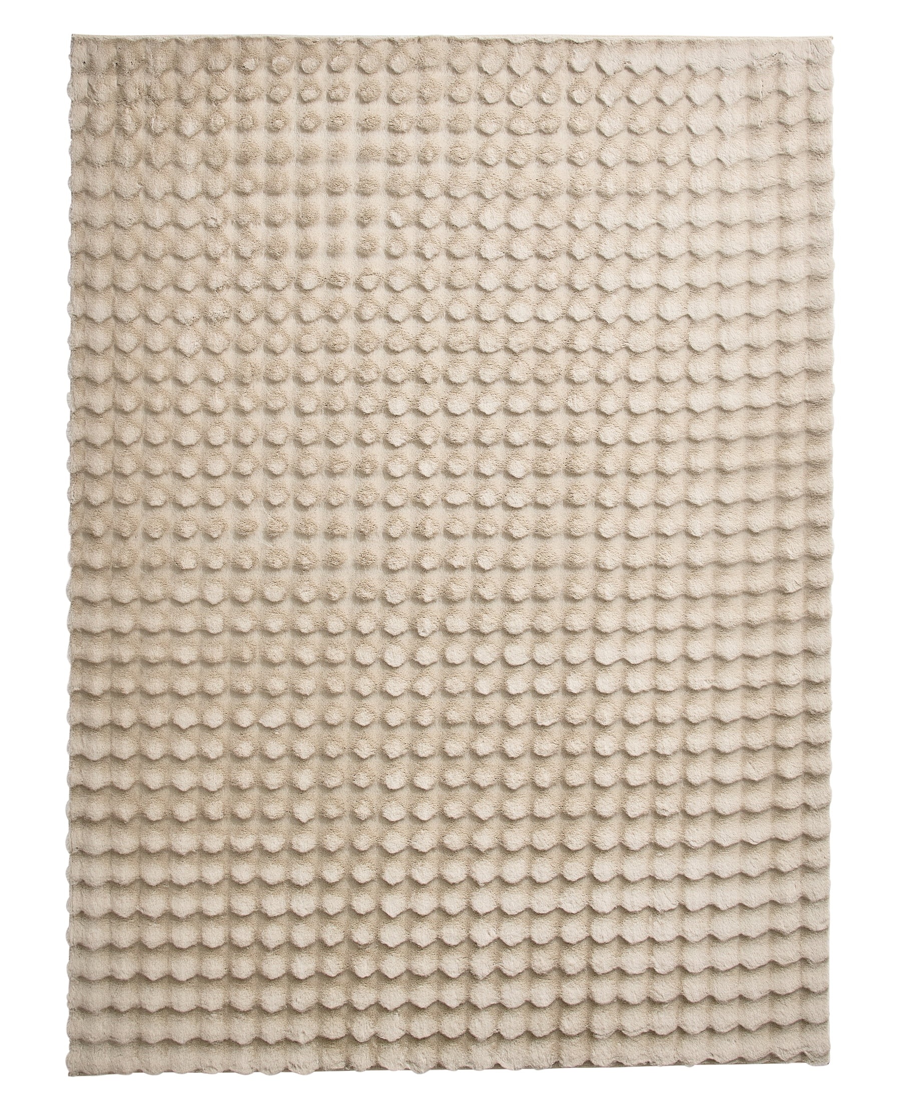 Better Homes & Gardens Beige Faux Fur Bubbles Indoor Area Rug, 5'x7'