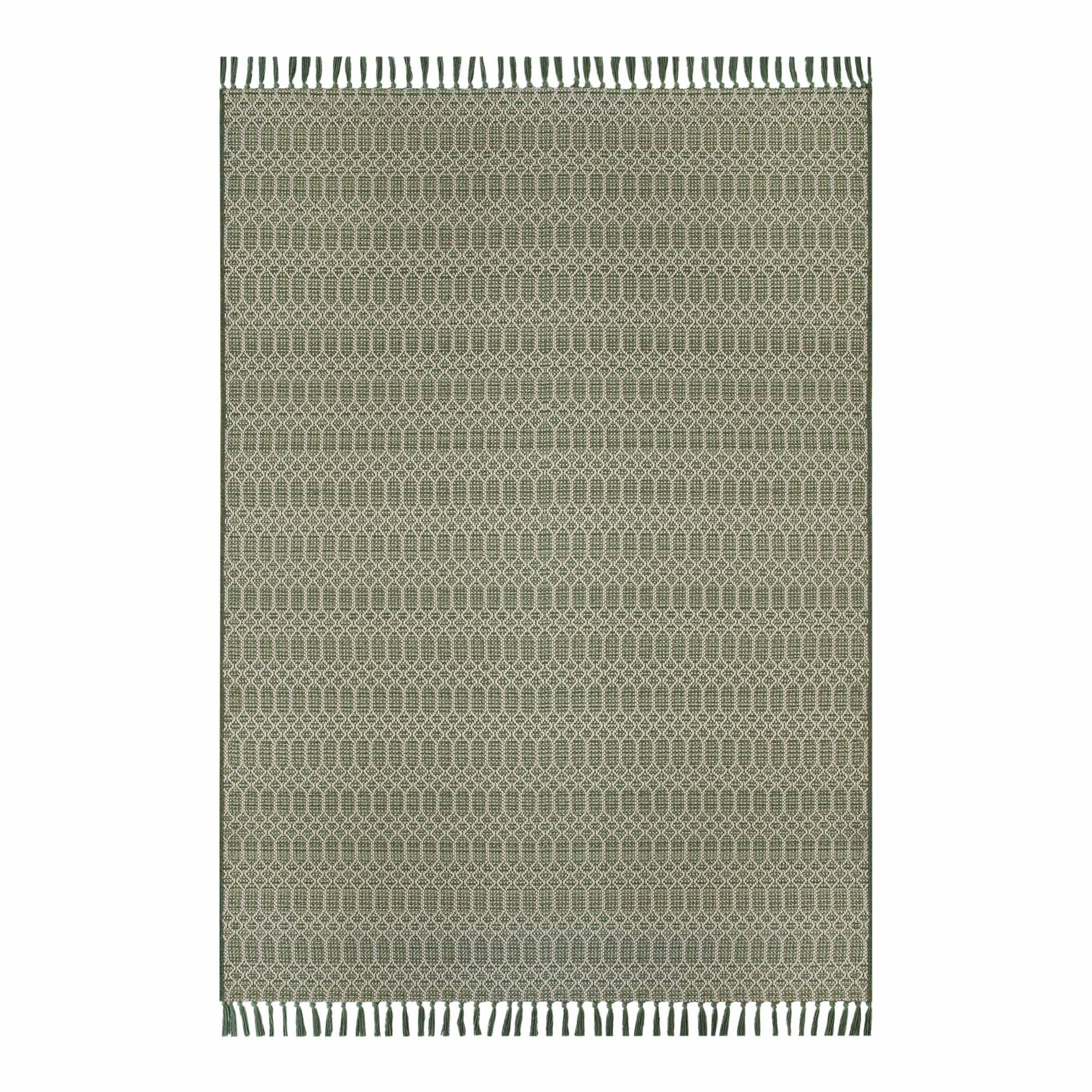 Better Homes & Gardens 5’x7’ Green Tassel Outdoor Rug