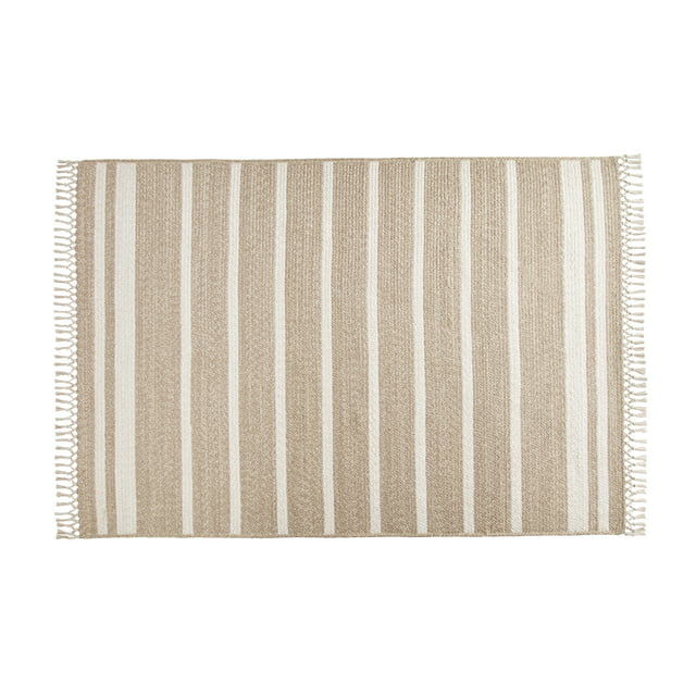 Better Homes & Gardens 5'x7' Striped Natural Outdoor Rug by Dave & Jenny Marrs