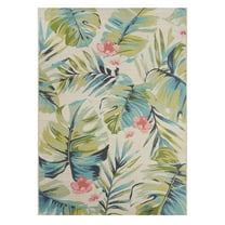 Better Homes & Gardens 5'x7’ Woven Tropical Oasis Outdoor Rug