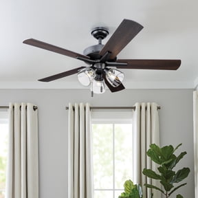 Better Homes & Gardens Bennett 52 in Bronze Ceiling Fan, 5 Reversible Blades, 3 LED Bulbs Included
