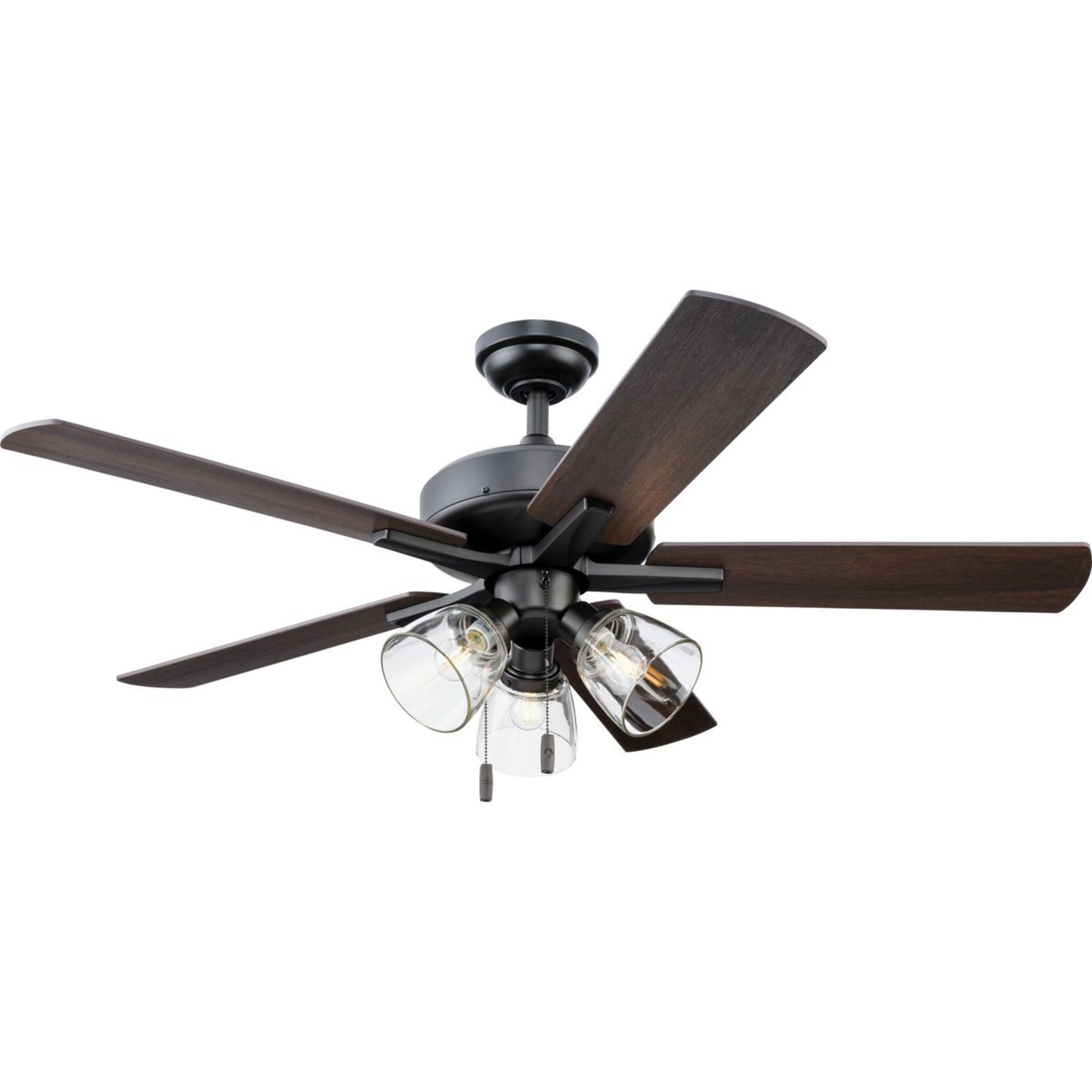 Bronze 52" Ceiling Fan with Reversible Blades and LED Lighting