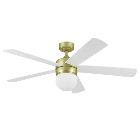 Better Homes & Gardens 52" Gold Modern Indoor Ceiling Fan with Light, 5 Blades, Remote & Reverse Airflow