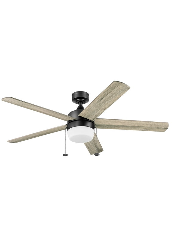 Better Homes & Gardens 52" Pearce Black Indoor Ceiling Fan with Light, Adjustable Color Temperature & Reverse Airflow