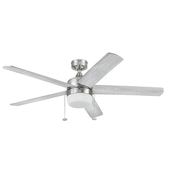 Better Homes & Gardens 52" Pearce Modern Nickel Indoor Ceiling Fan with Light, Adjustable Color Temperature & Reverse Airflow