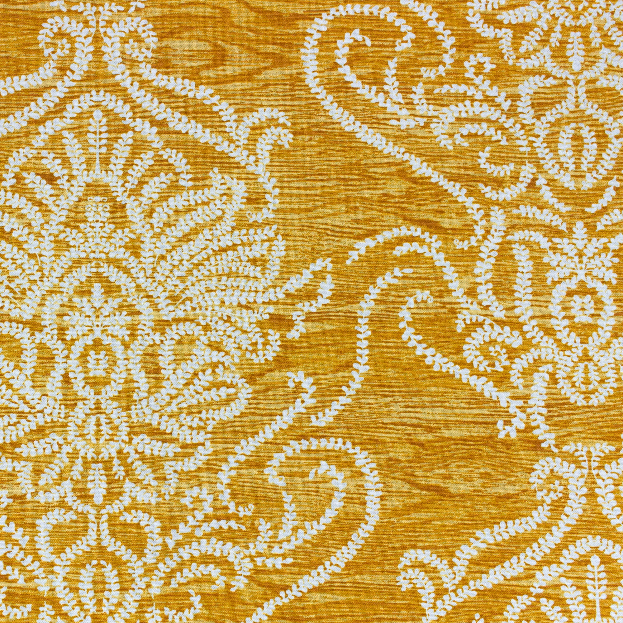 Better Homes & Gardens 54” 100% Cotton Fabric, 8 Yard by the Bolt, Damask Scroll Yellow