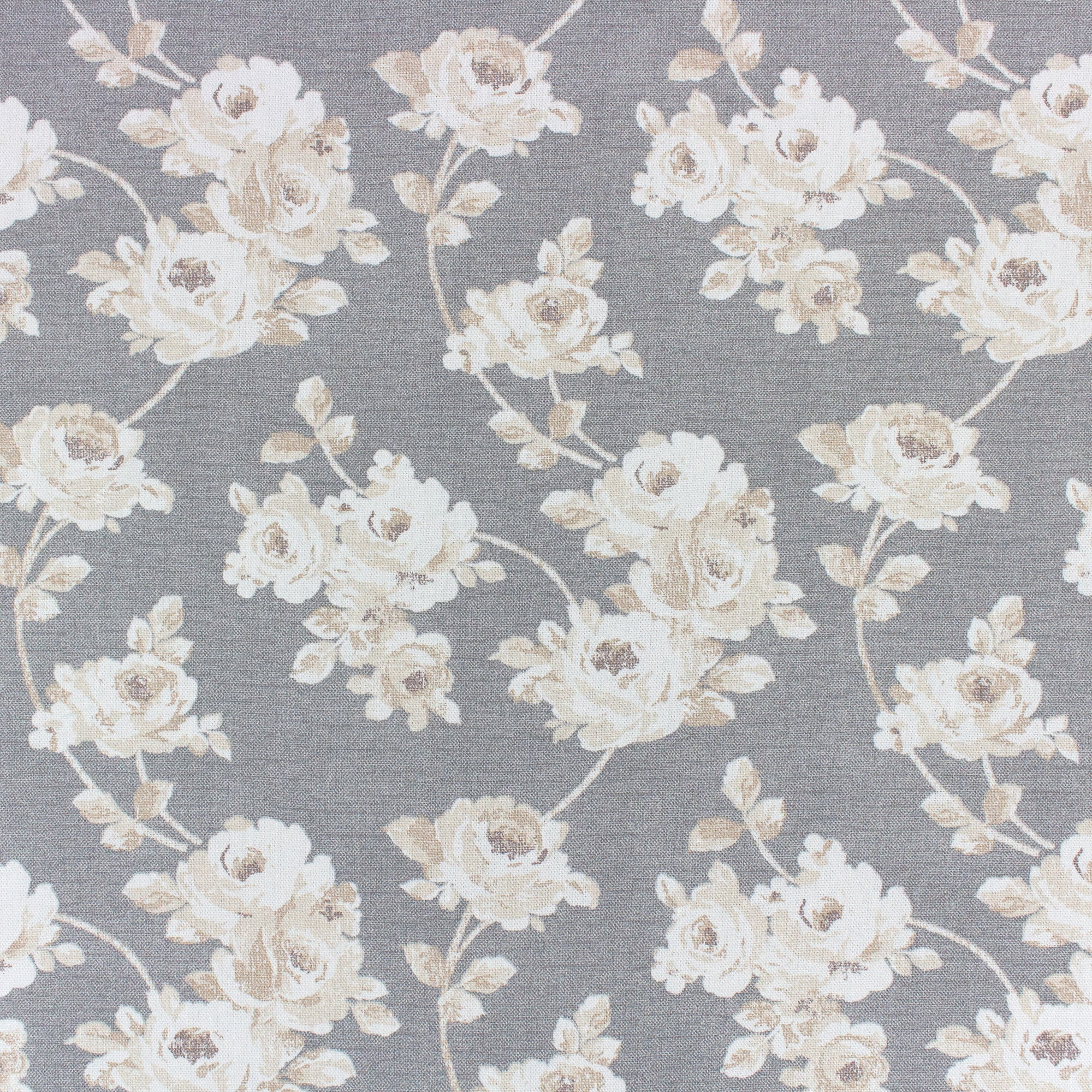 Better Homes & Gardens 54” 100% Cotton Fabric, 8 Yard by the Bolt, Floral Blooms Grey