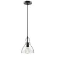 thumbnail image 1 of Better Homes & Gardens 56” Black Pendant Ceiling Light, Adjustable Cord Glass Shade, LED Bulb Included, 1 of 12