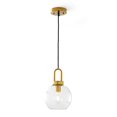 thumbnail image 1 of Better Homes & Gardens 59” Golden Pendant Ceiling Light, Metal Base Glass Shade, LED Bulb Included, 1 of 12