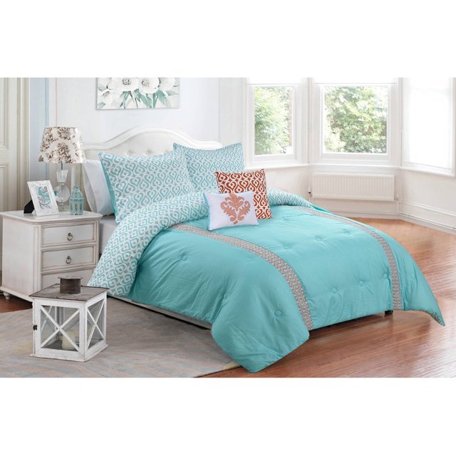 Better Homes & Gardens 5pc Damask Pieced Reversible Comforter Set