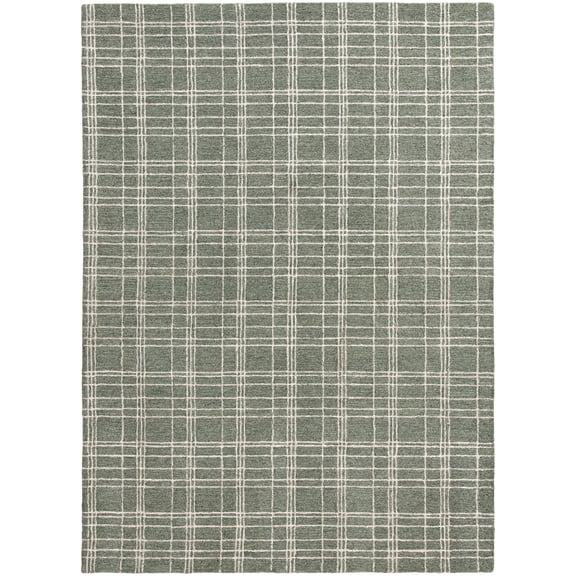Better Homes & Gardens Green Plaid Wool Indoor Area Rug, 5 ft x 7 ft