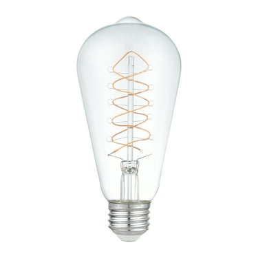Better Homes & Gardens 6.5W (60W Equivalent) Soft White Dimmable ST19 Thin Filament Light Bulb E26 Base 2 Pack