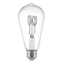 Better Homes & Gardens 6.5W (60W Equivalent) Soft White Dimmable ST19 White Filament Light Bulb E26 Base 2 Pack