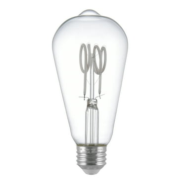Better Homes & Gardens 6.5W (60W Equivalent) Soft White Dimmable ST19 White Filament Light Bulb E26 Base 2 Pack