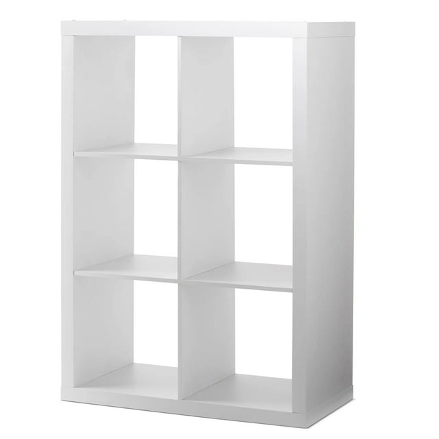 Better Homes & Gardens 6Cube Storage Organizer, Rustic Gray bookshelf cube shelf library