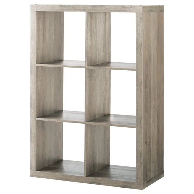 Better Homes Gardens 6Cube Storage Organizer, Rustic Gray bookshelf