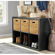 Better Homes & Gardens 6 Cube Storage Organizer, Solid Black