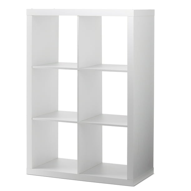 Better Homes & Gardens 6Cube Storage Organizer, Textured White