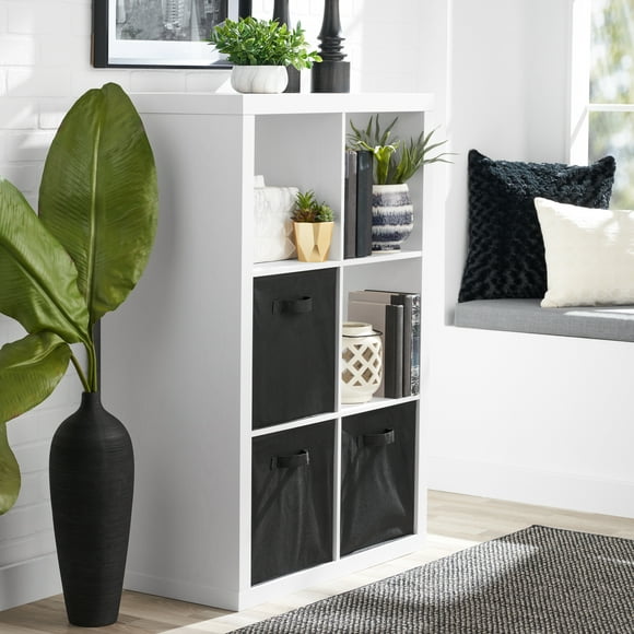 Better Homes & Gardens 6-Cube Storage Organizer, Textured White