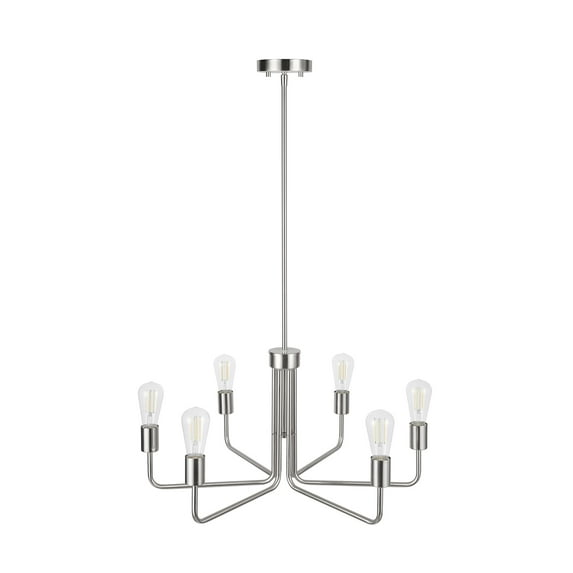 Better Homes & Gardens 6 Lights Chandelier,Satin Nickel,Bulb Not Included