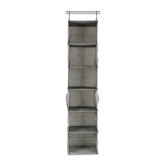 Better Homes & Gardens 6-Shelf Hanging Polyester and Cotton Closet Organizer with 3 Side Pockets for adult