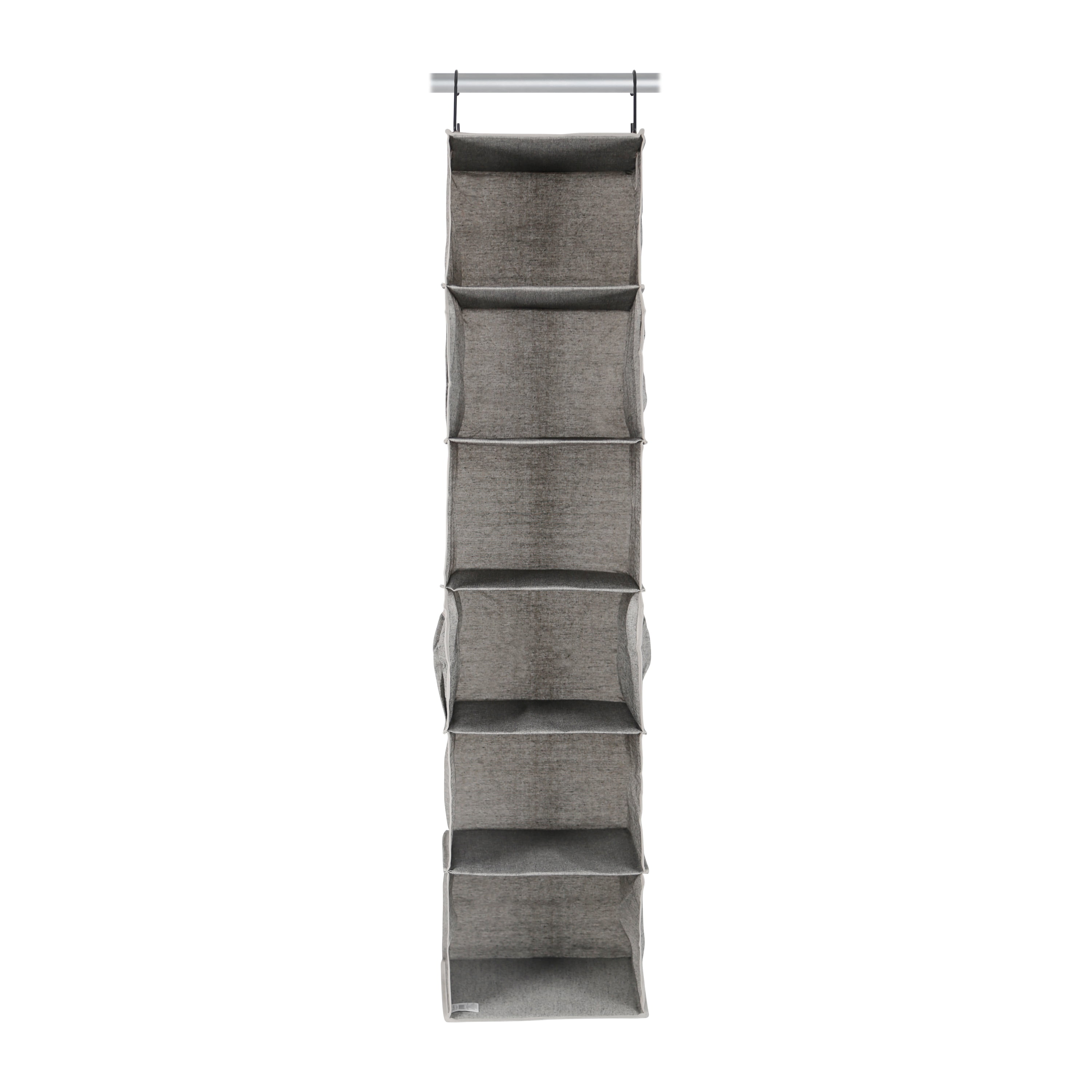 Better Homes Gardens 6 Shelf Hanging Polyester and Cotton Closet Organizer with 3 Side Pockets Walmart