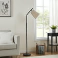 thumbnail image 1 of Better Homes & Gardens 60" Rattan Shade Angled Floor Lamp with Bulb, Black, 1 of 6