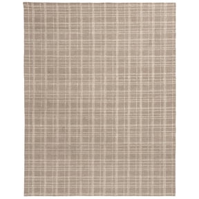 Better Homes & Gardens Beige Plaid Wool Indoor Area Rug, 7 ft 10 in x 9 ft 10 in