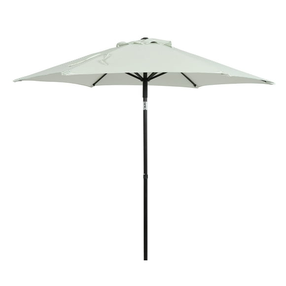 Better Homes & Gardens 7.5' Green Ticking Stripe Push-Up and Tilt Patio Umbrella