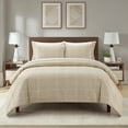 thumbnail image 1 of Better Homes & Gardens 7 Piece Plaid Beige Bed in a Bag Comforter Set with Sheets, King, 1 of 11