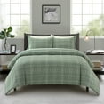 thumbnail image 1 of Better Homes & Gardens 7 Piece Plaid Green Bed in a Bag Comforter Set with Sheets, King, 1 of 11