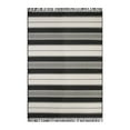 Better Homes & Gardens 7' x 10' Black and White Striped Outdoor Rug
