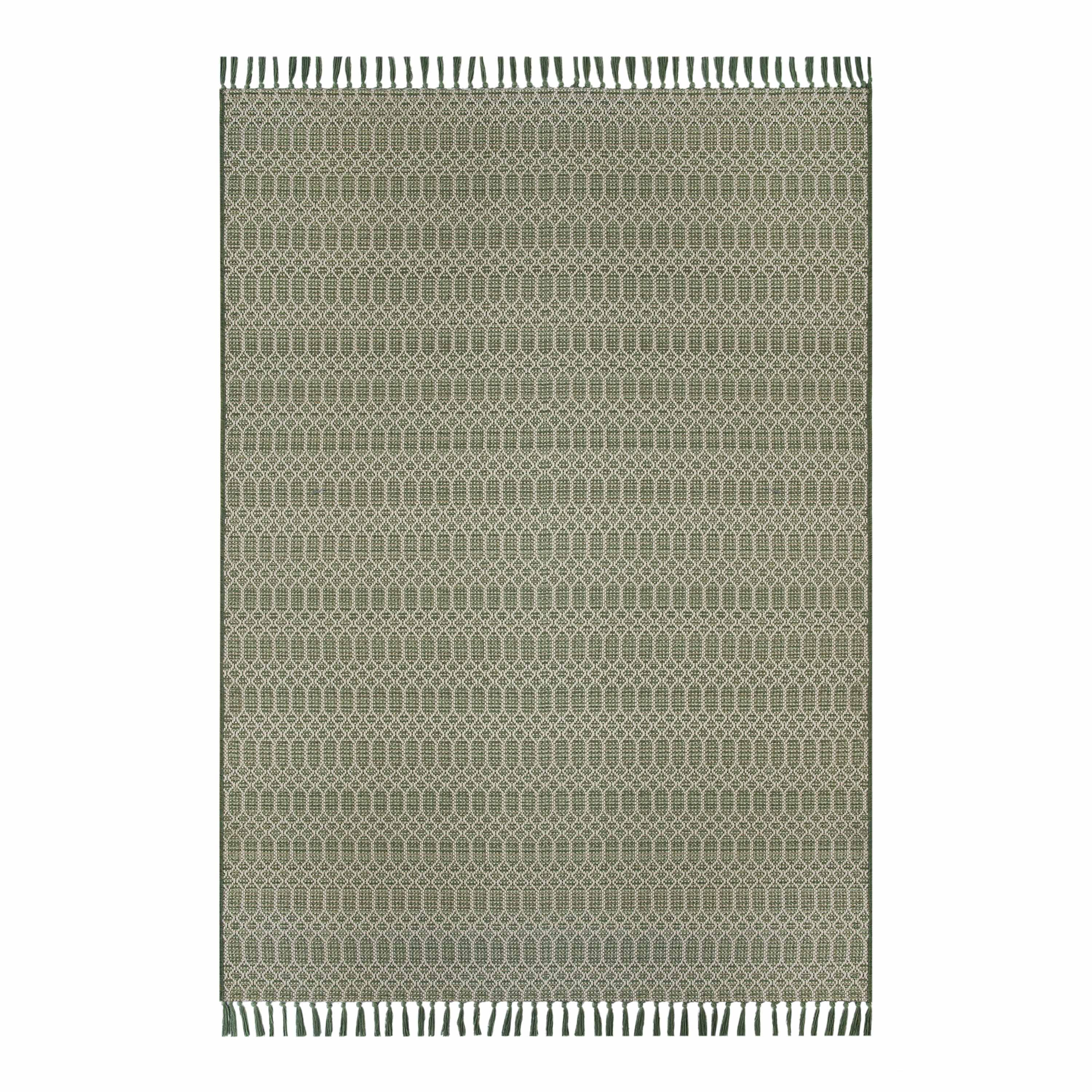 Better Homes & Gardens 7'x10' Green Tassel Outdoor Rug