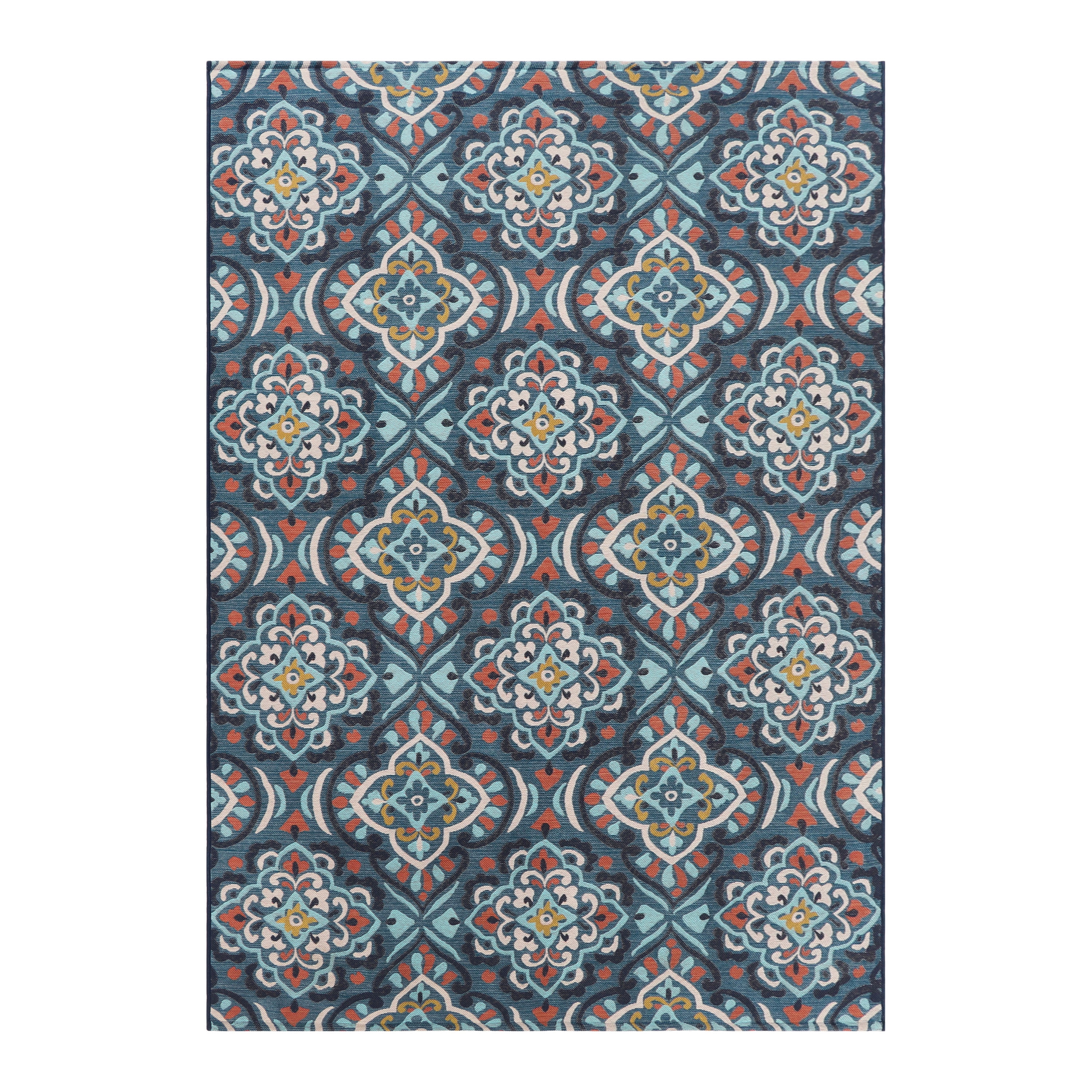 Better Homes & Gardens 7x10 Turquoise Medallion Tapis d'extérieur