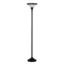 Better Homes & Gardens 70" Victorian Floor Lamp with Etched Glass Shade in Bronze Color