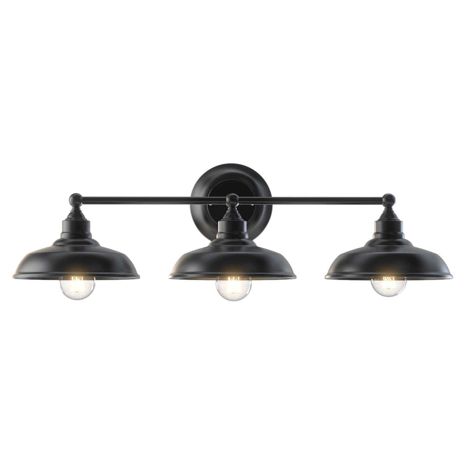 Better Homes & Gardens 3-Light Bronze Dimmable Electric Mordern Vanity Lights with Painted Glass