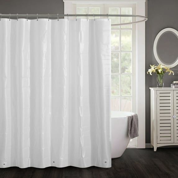 Better Homes & Gardens, 72" x 70", Heavy Weight PEVA, Embossed Waffle Shower Liner, White