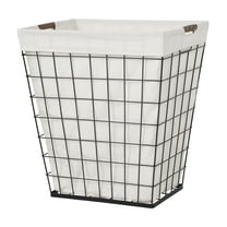 Better Homes & Gardens 75L Adult Rectangular Steel Wire Laundry Hamper with Removable Liner, Natural