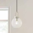 thumbnail image 1 of Better Homes & Gardens 78” Adjustable Corded Nickel Pendant Ceiling Light, Metal Base Glass Shade CA, 1 of 11