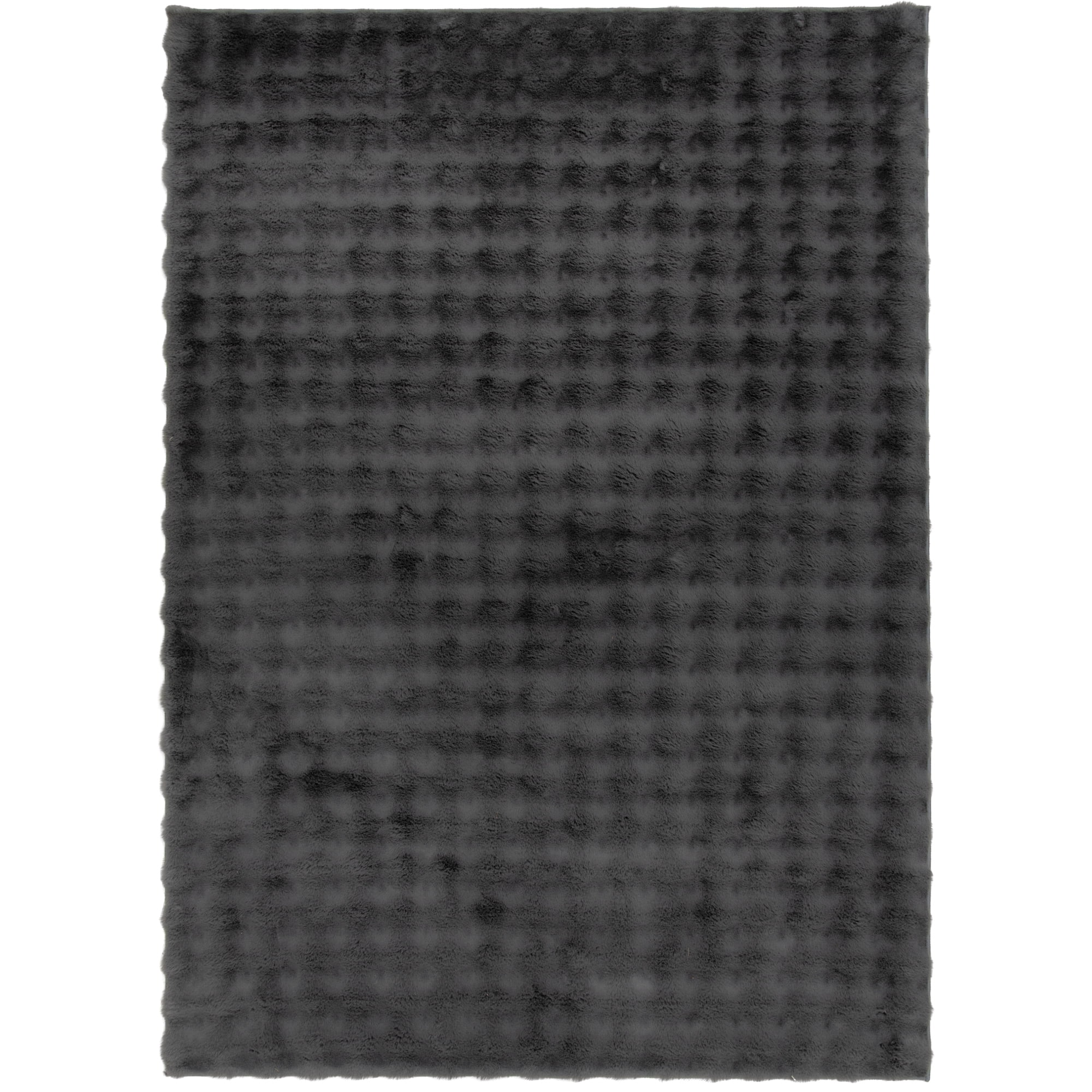 Better Homes & Gardens Gray Faux Fur Bubbles Indoor Area Rug, 7'x10'