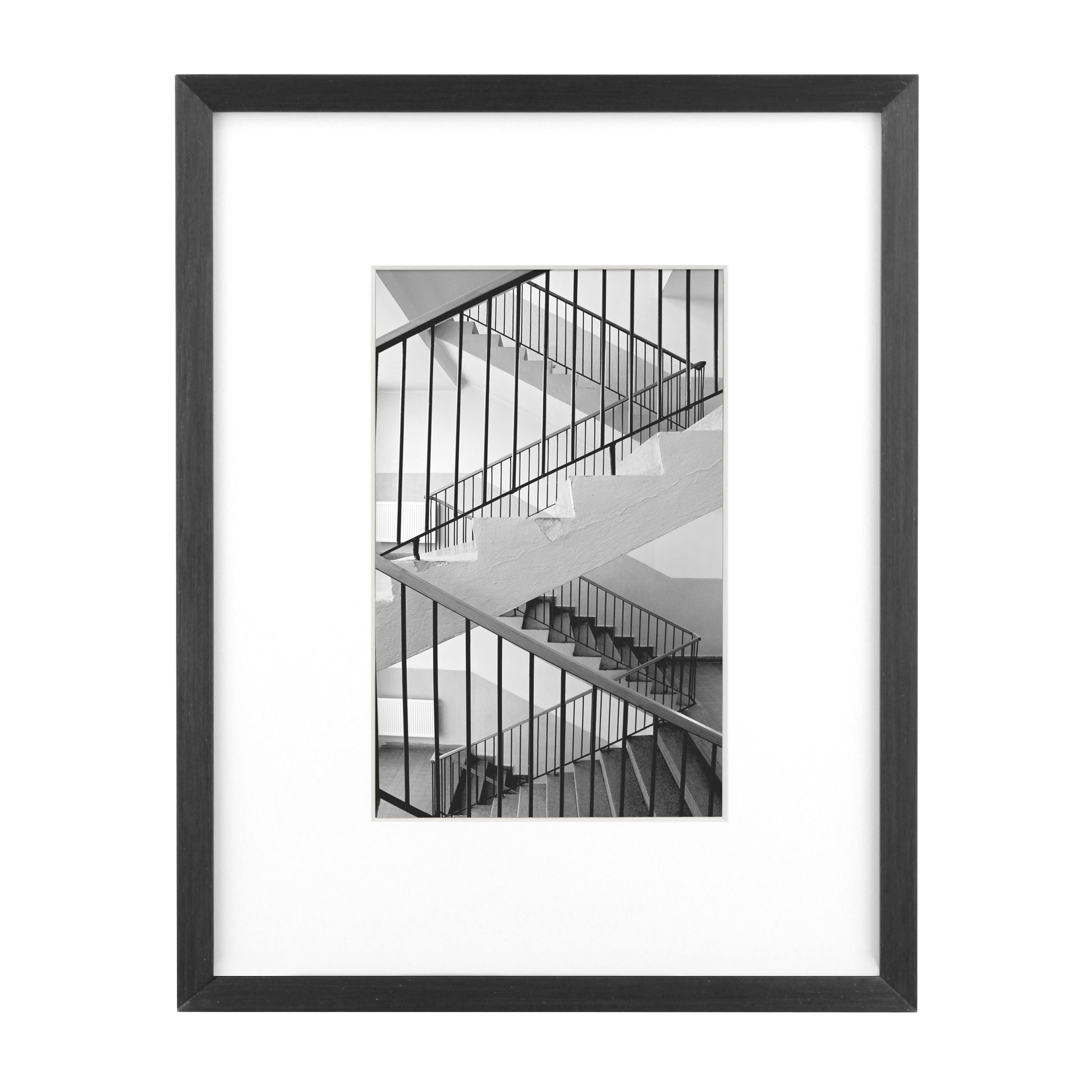 Better Homes & Gardens 7x9 Matted to 4x6 Metal Tabletop Picture Frame, Black, Non Glare