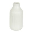 thumbnail interactive-video image 1 of Better Homes & Gardens Ribbed Ceramic Vase, 8.5", Cream, 1 of 11