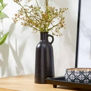 Better Homes & Gardens 8" Black Ceramic Jug Vase