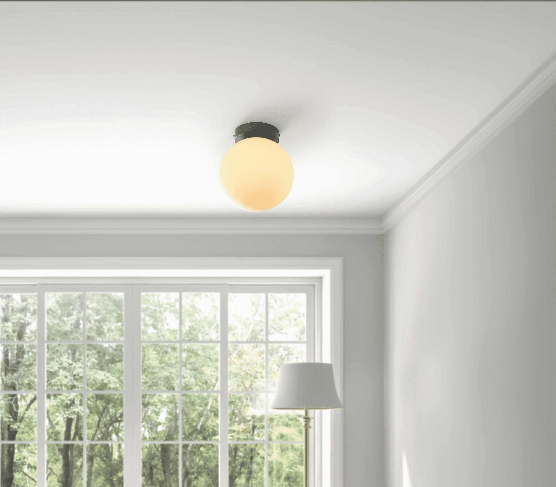 Better Homes & Gardens 8" Classic Black Ceiling Light, E26 Socketed Base, LED Light Bulb Included