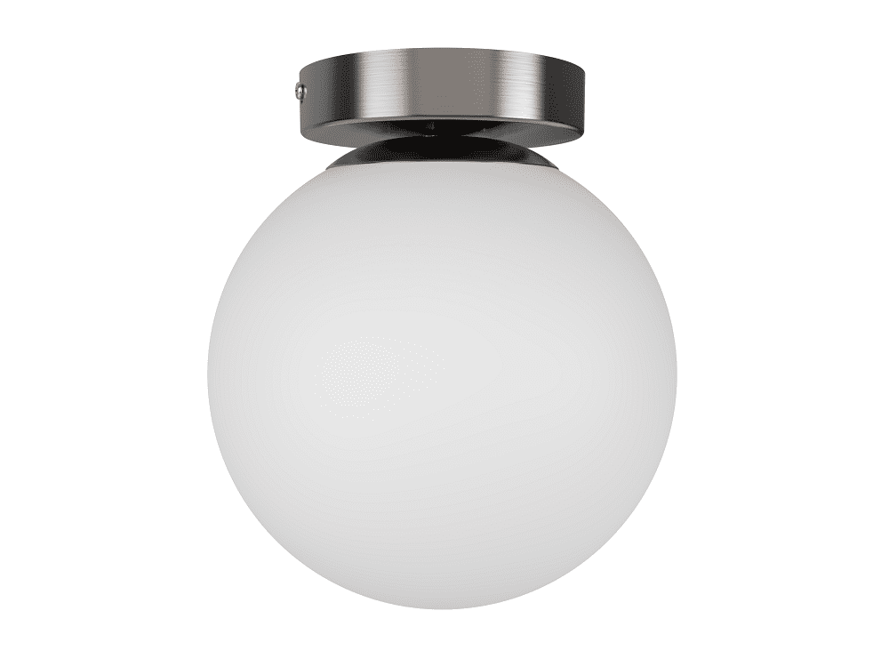 Better Homes & Gardens 8" Classic Nickle Ceiling Light, E26 Socketed Base, LED Light Bulb Included